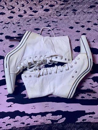 Converse with Heels inspired boots