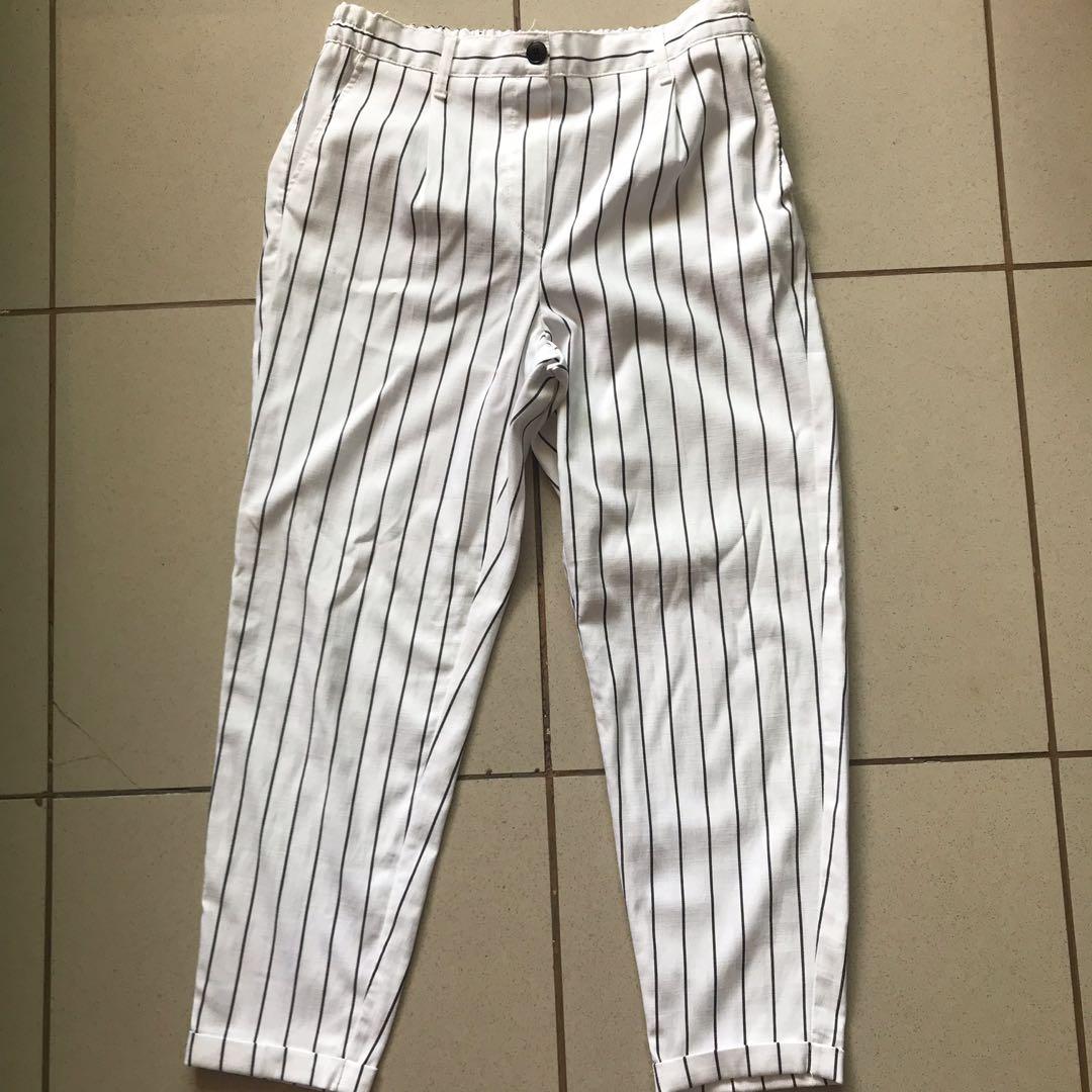 bershka striped trousers