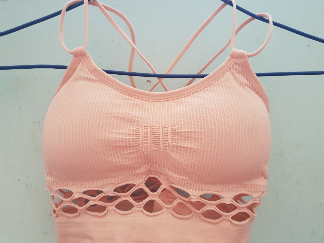 light pink bralette top