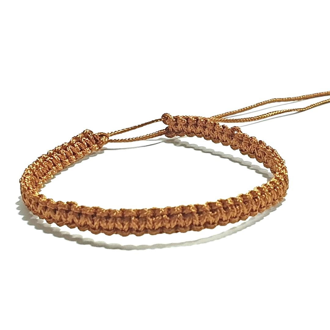Bracelet Handmade Brown Color Jade Line Rope Thread Cord Boho