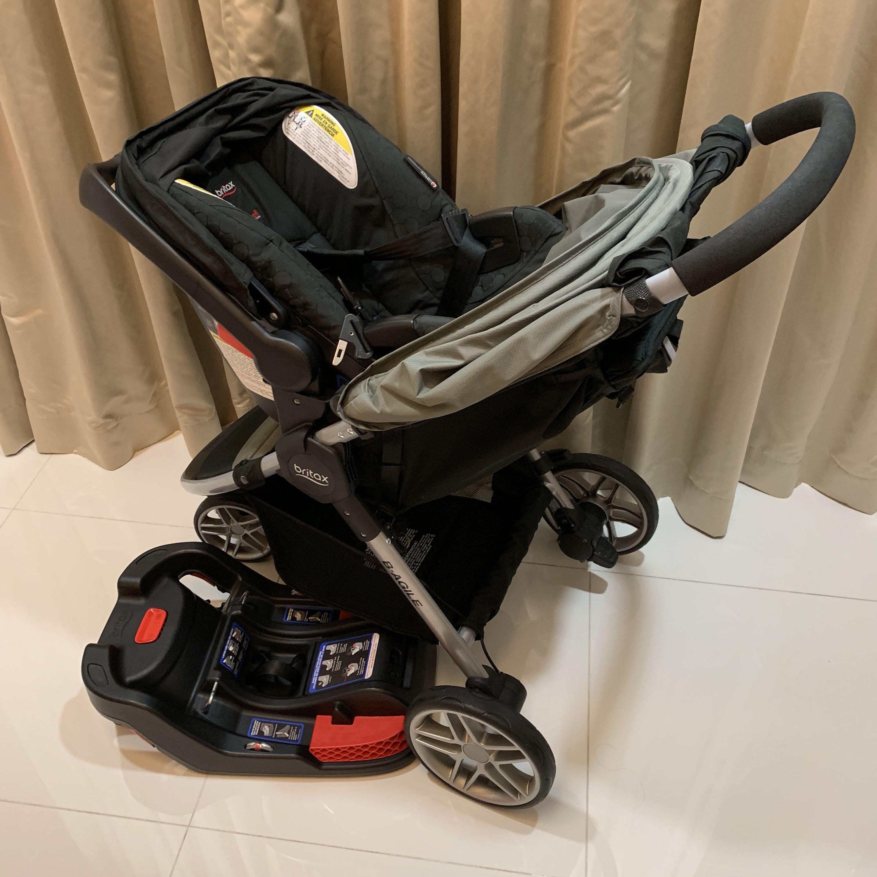 Britax B Agile Stroller and B Safe Car Seat Base Babies Kids Going Out Car Seats on Carousell