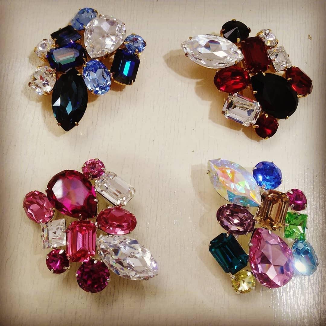 Bros Kristal Swarovski Fesyen Wanita Aksesoris Di Carousell