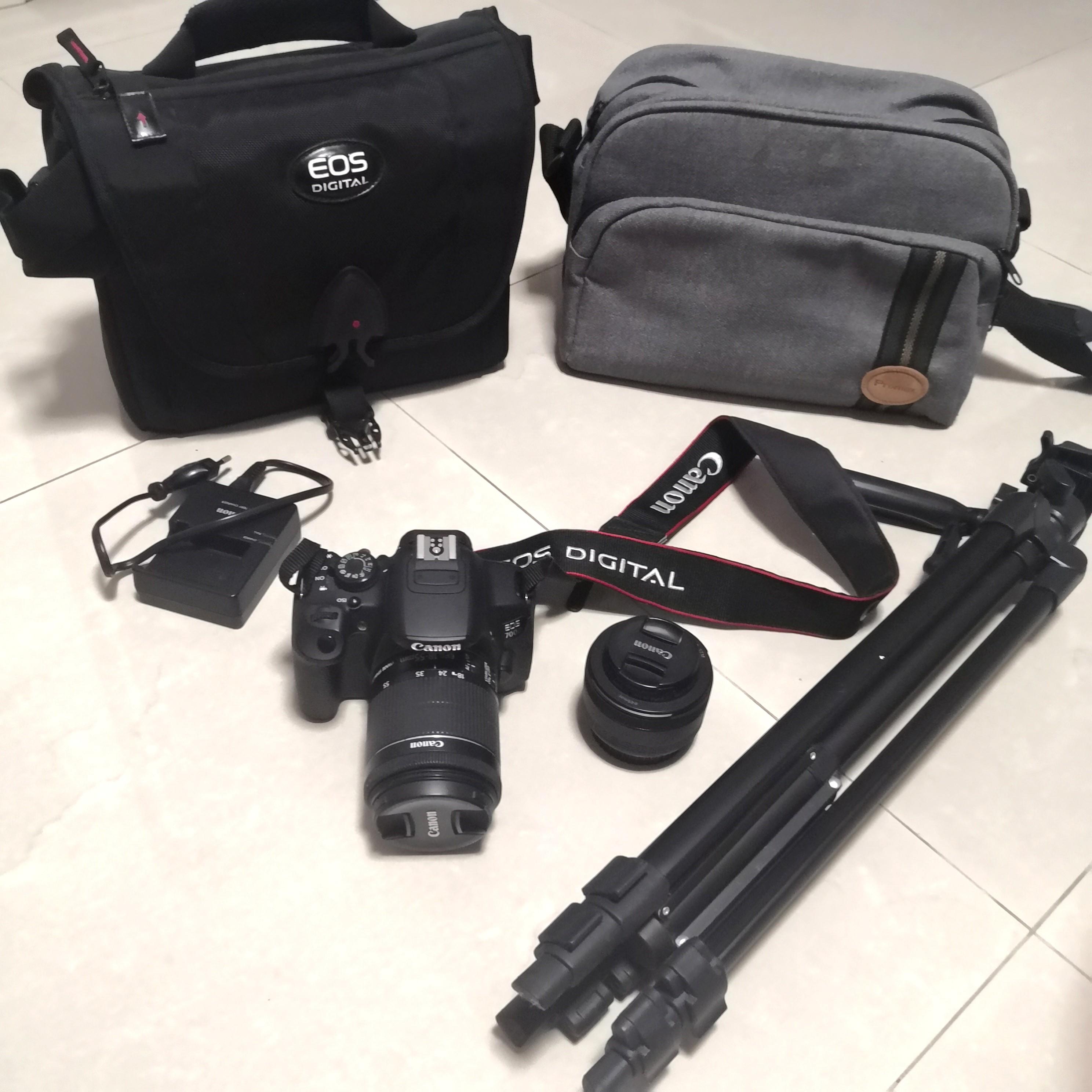 Well Padded Camera Backpack 2 Tripods KIT for Canon EOS 750D 
