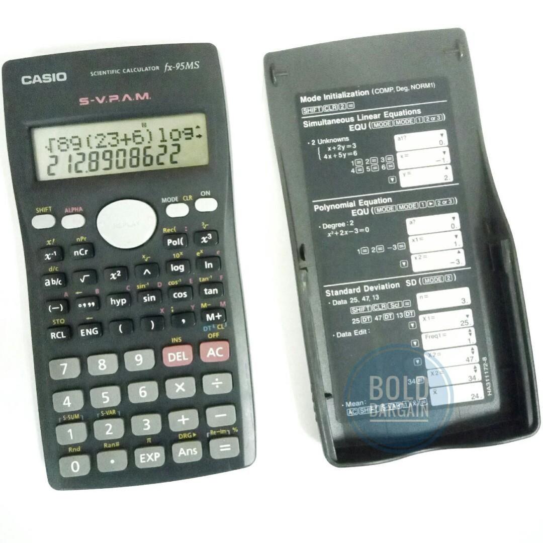 Casio Fx95ms Scientific Calculator Electronics Others On Carousell