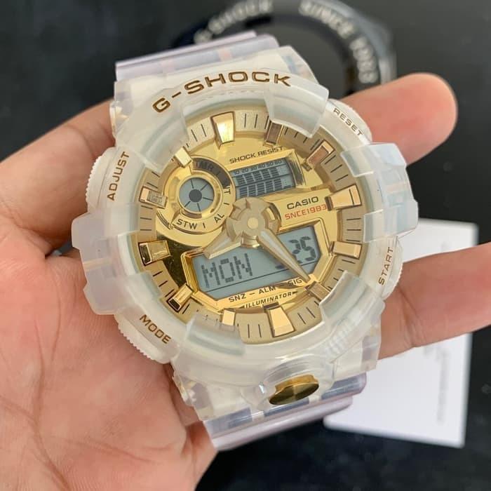 Casio GA 735E 7A G Shock Analog Digital GLACIER GOLD Dial 35th Anniversary LIMITED EDITION Original Sporty Watch GA 735E