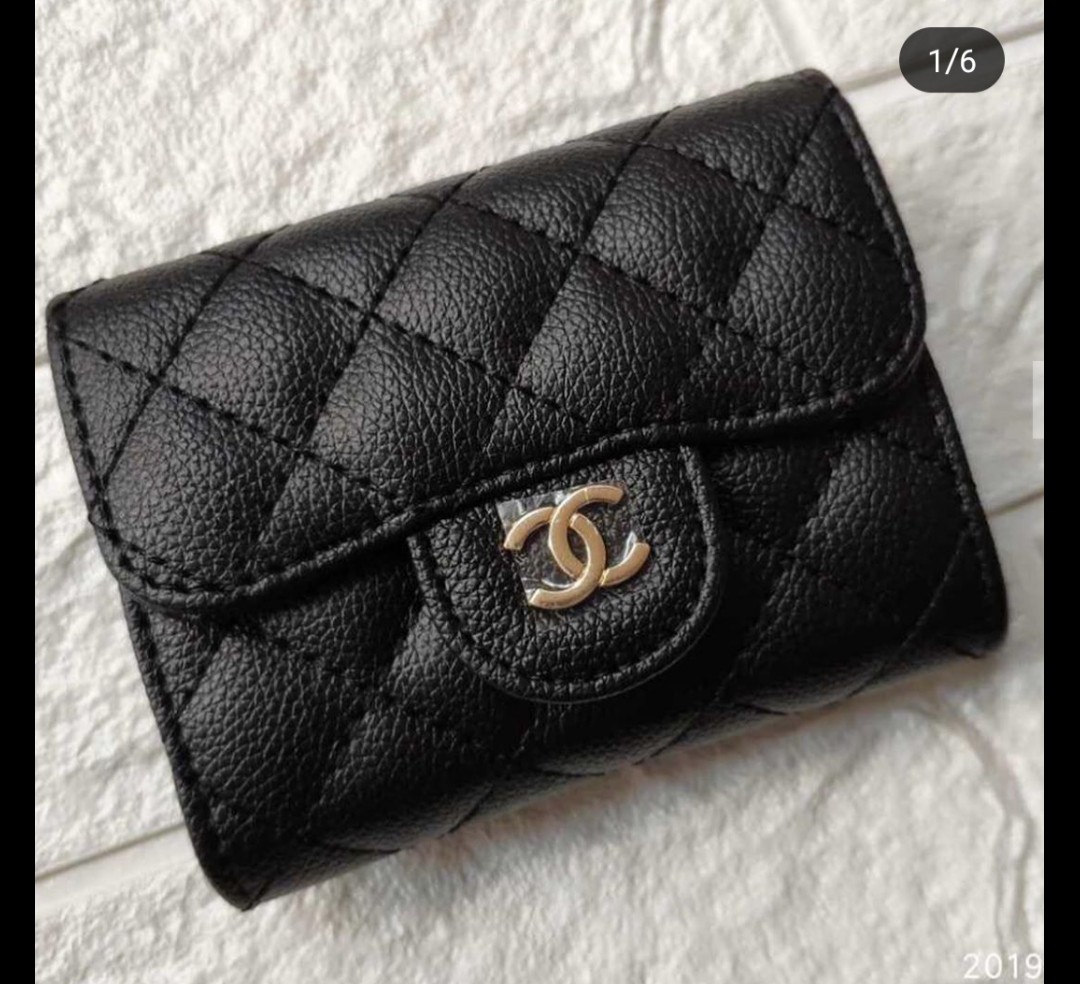 Chanel Wallet Classic Flap Quilted Black Lambskin Mini Wallet Card Holder  pre owned Leather ref674081  Joli Closet