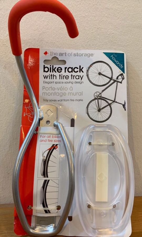 bike rack with tire tray