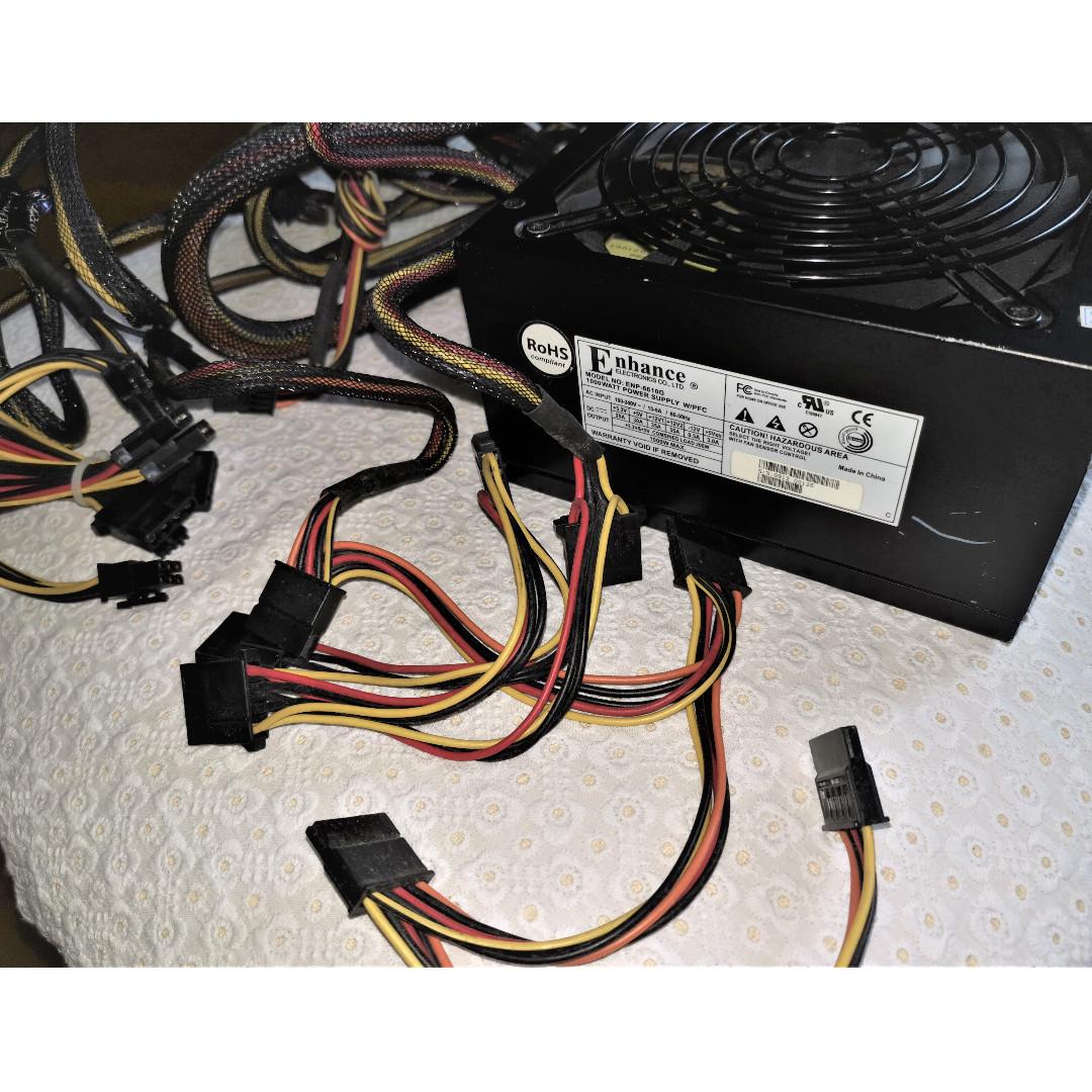 Enhance ENP6610G PC/Server _ Power Supply 1000W 静音 個人電腦/伺服器 火牛, 電腦＆科技