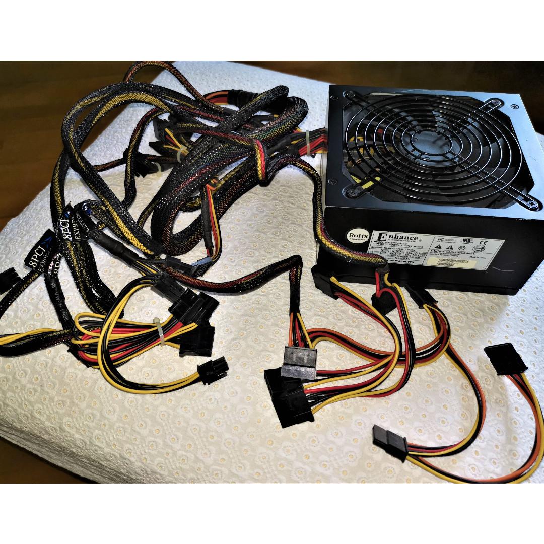 Enhance ENP6610G PC/Server _ Power Supply 1000W 静音 個人電腦/伺服器 火牛, 電腦＆科技