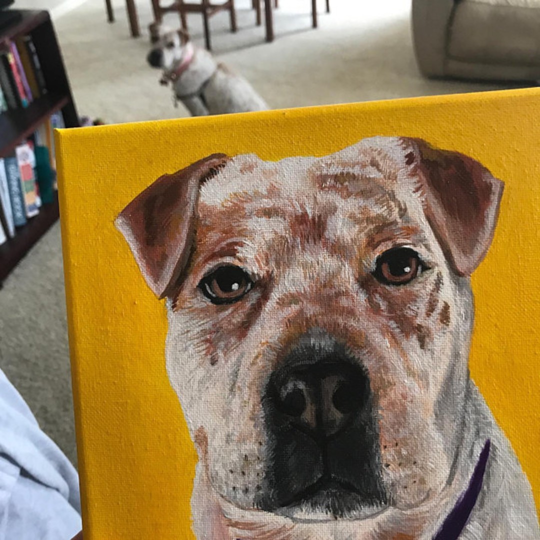 Hand Painted Custom Pet Portrait Animal Portrait Original Oil