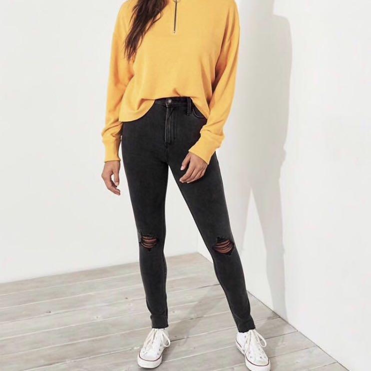 hollister ripped jeans