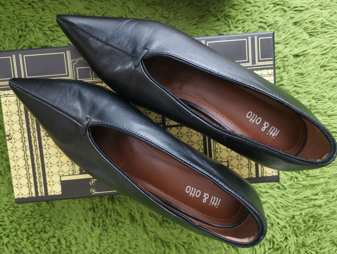 Itti & Otto Black Low Heels Shoes, Women's Fashion, Footwear, Heels on ...