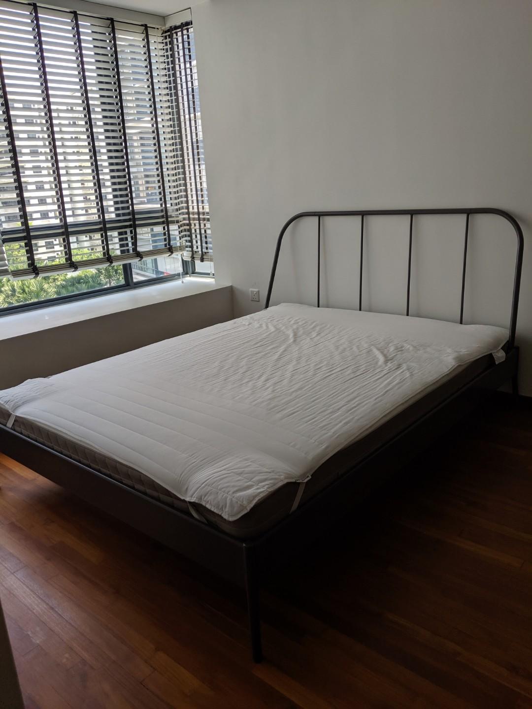 Kopardal Ikea Grey Bed Frame Queen, Furniture & Home Living, Furniture