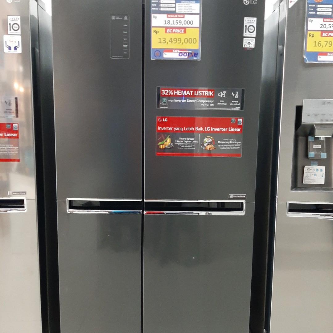 Kulkas LG SBS GC-B247SQUV Cicilan Tanpa Kartu Kredit, Gratis 1Kali Angsuran