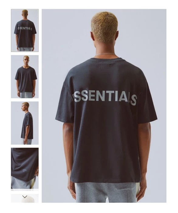 essentials shirt sizing