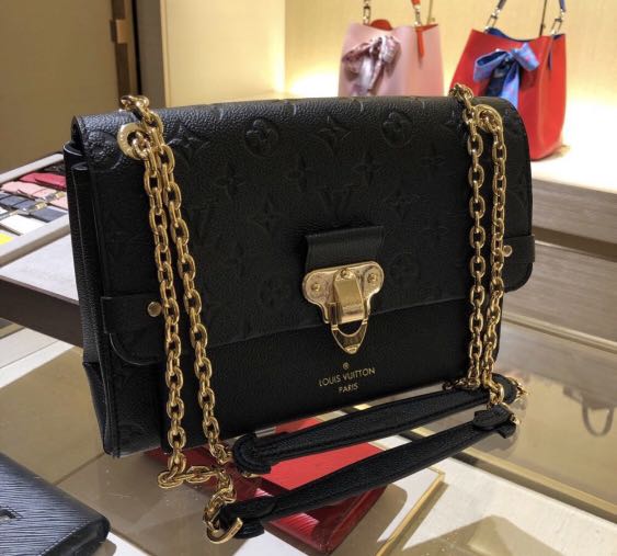 Louis Vuitton Vavin mm Monogram Empreinte Leather Shoulder Bag Black