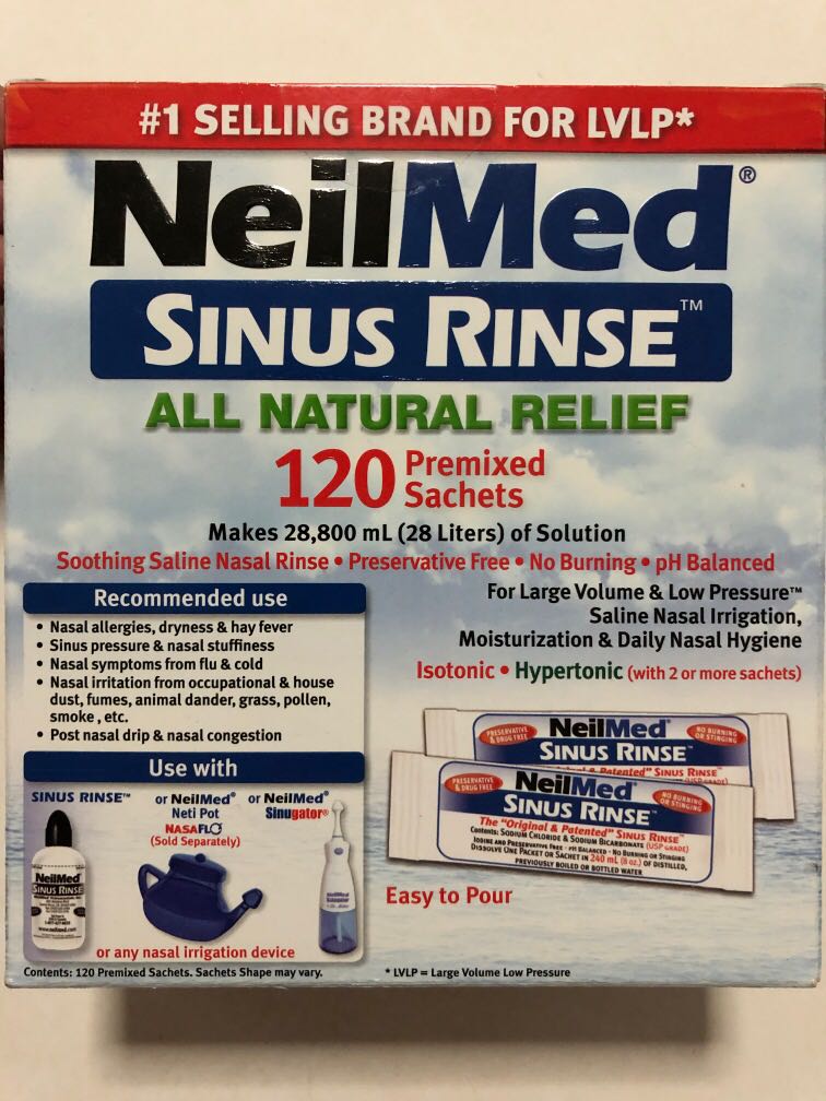 Neilmed Sinus Rinse 120 Sachets Bought From Watsons Singapore Assistive Devices Personal Care Dressing On Carousell