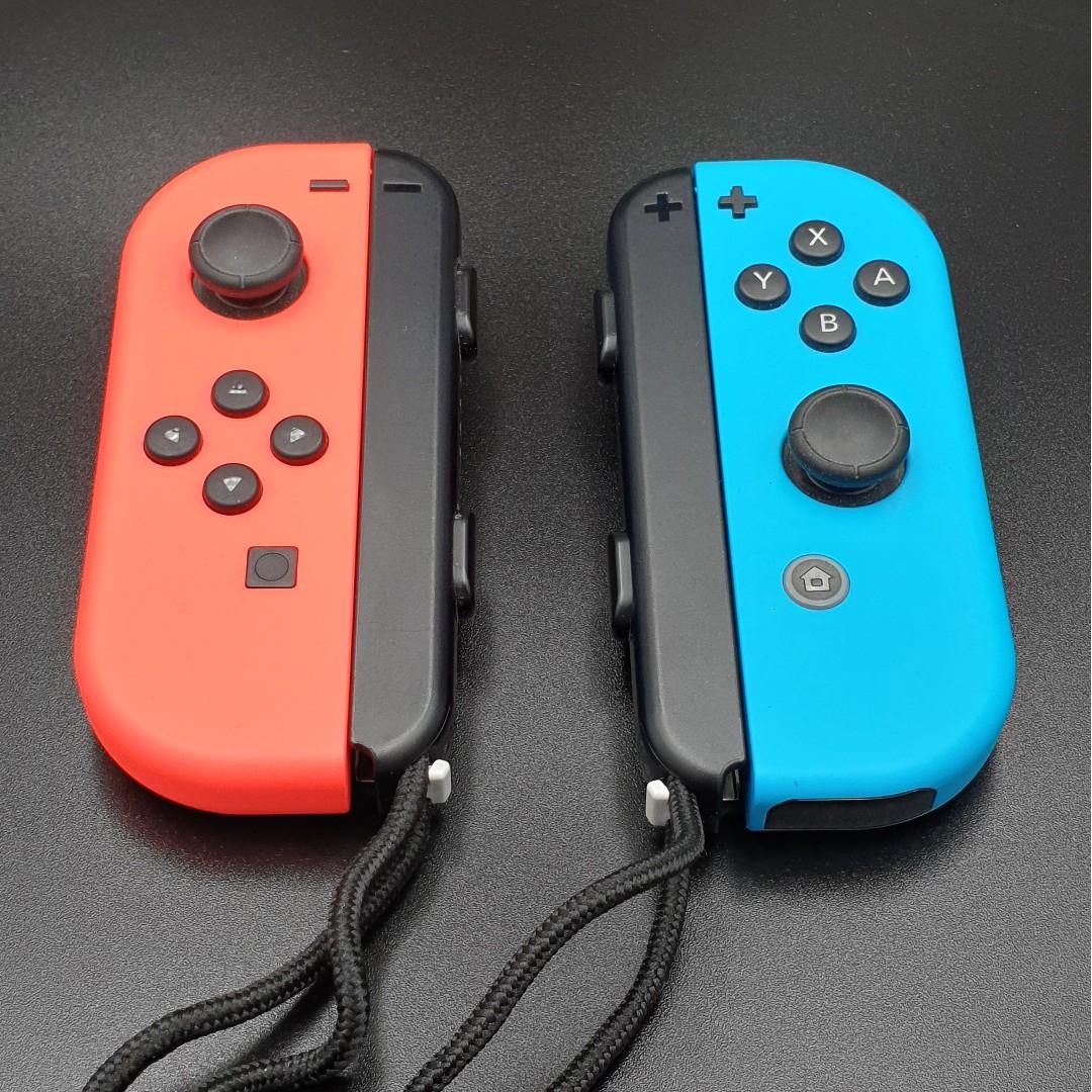 Nintendo Switch Joy Con L R Neon Red Neon Blue Video Gaming Gaming Accessories On Carousell