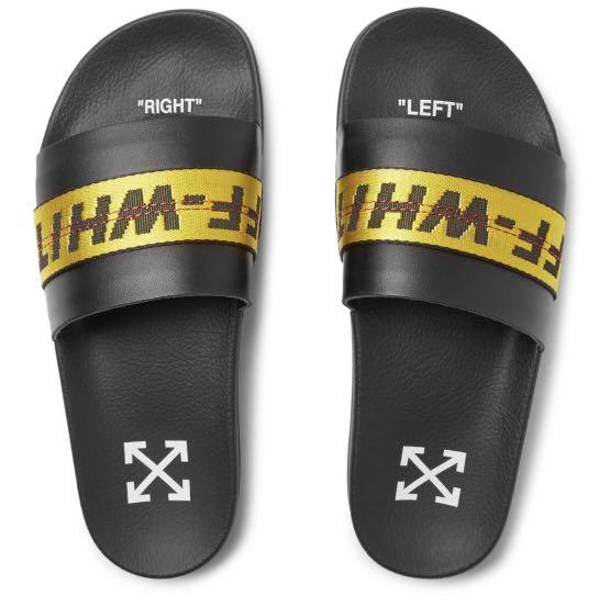 off white flip flops