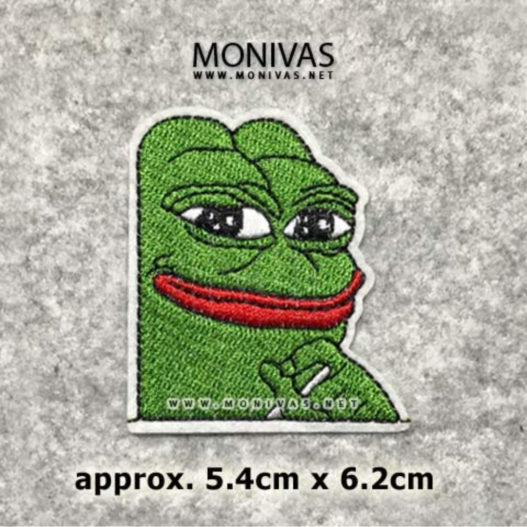 Meme Pepe The Frog Iron On Patch Diy Embroidery Applique Motifs Design Craft Others On Carousell
