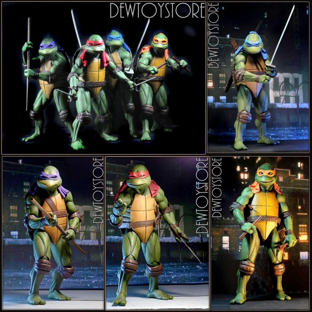 Pre-order] NECA TMNT Teenage Mutant Ninja Turtles (1990 Movie) - 1/4 Scale  Action Figure – Leonardo / Donatello / Raphael / Michelangelo (Set of 4),  Hobbies & Toys, Toys & Games on Carousell