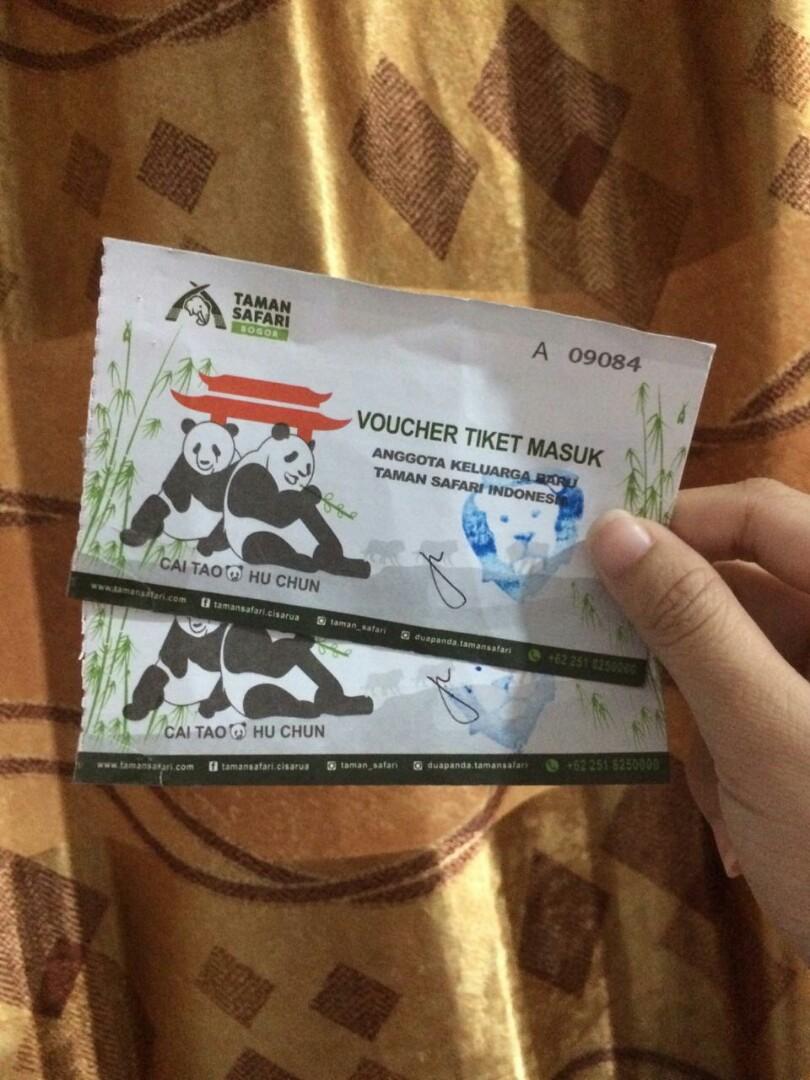 Dijual 2 Tiket Taman Safari Bogor Indonesia Tickets