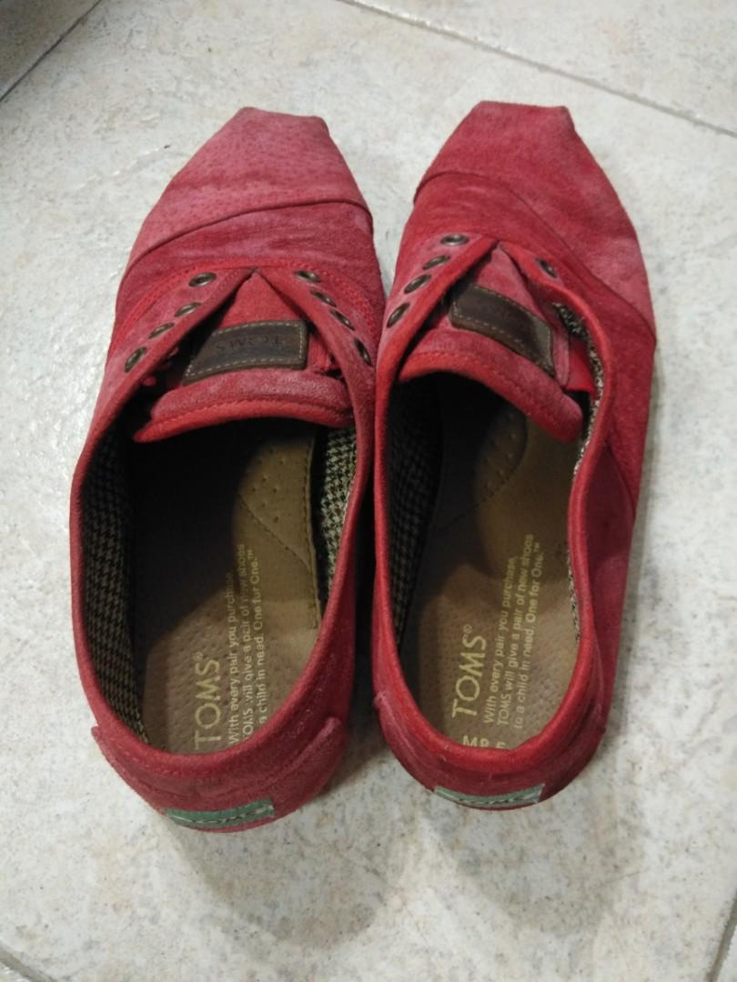 toms red sandals