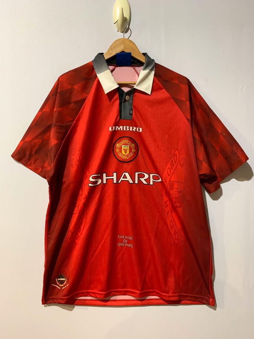 VINTAGE UMBRO 96-97 MANCHESTER UNITED JERSEY, Men's Fashion, Tops