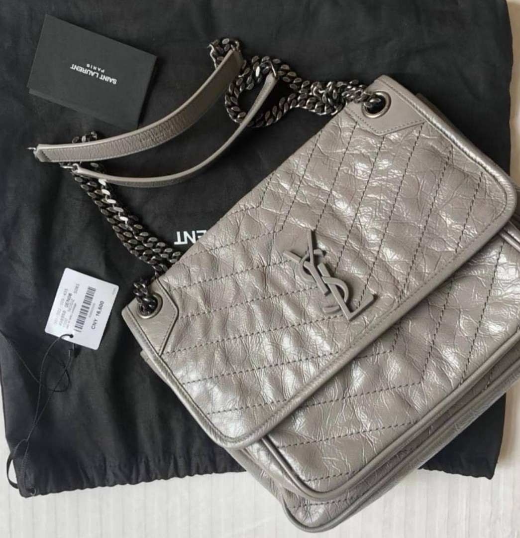 Ysl niki medium best sale grey