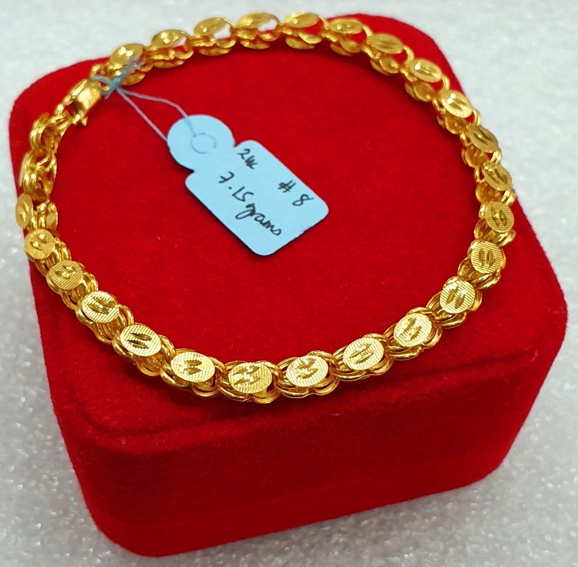 21k saudi gold damacus bracelet for mEn, Men's Fashion, Watches ...