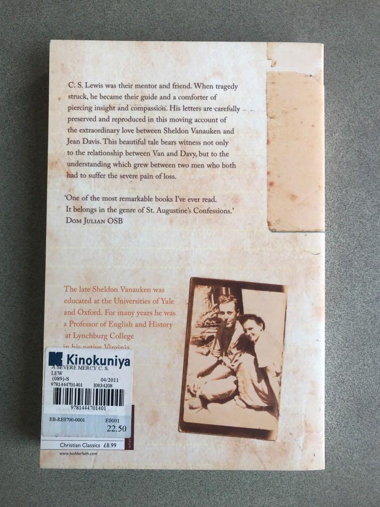 A Severe Mercy By Sheldon Vanauken Books Stationery Non