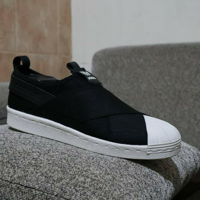 ADIDAS SUPERSTAR SLIP ON UNITILITY BLACK ORIGINAL MADE IN INDONESIA