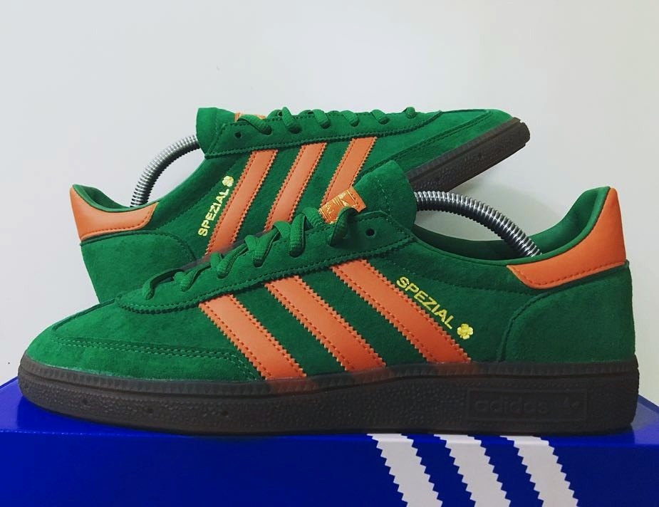 adidas spezial green and orange