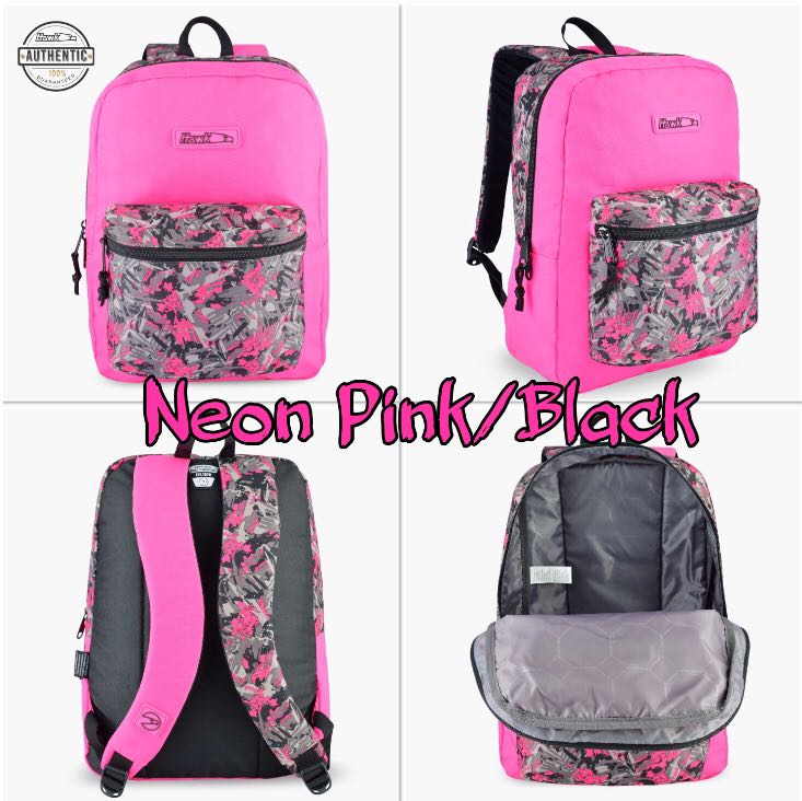 hawk bag pink and black