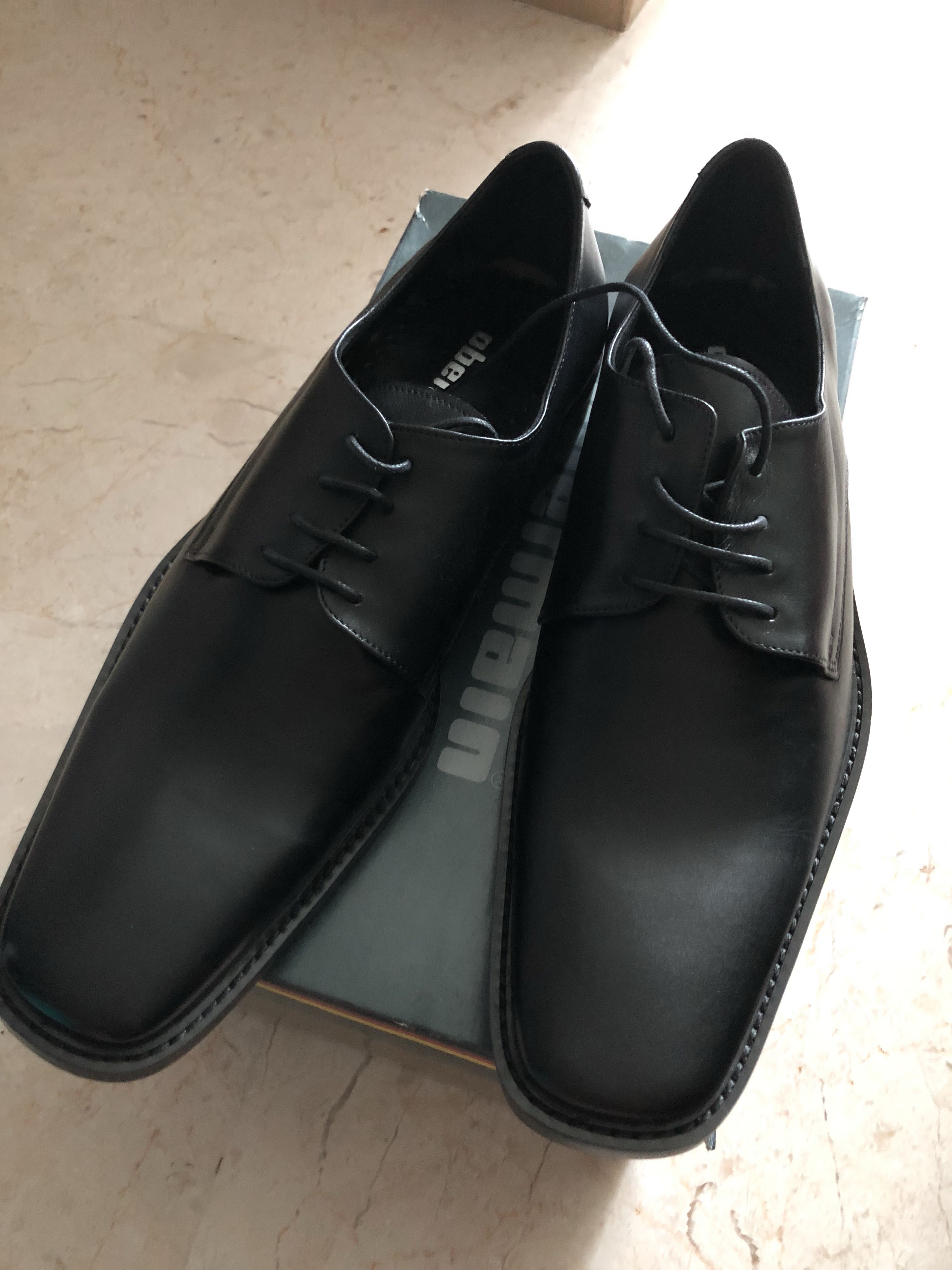 Black Men Leather Shoes from Obermain, Men's Fashion, Footwear, Casual ...