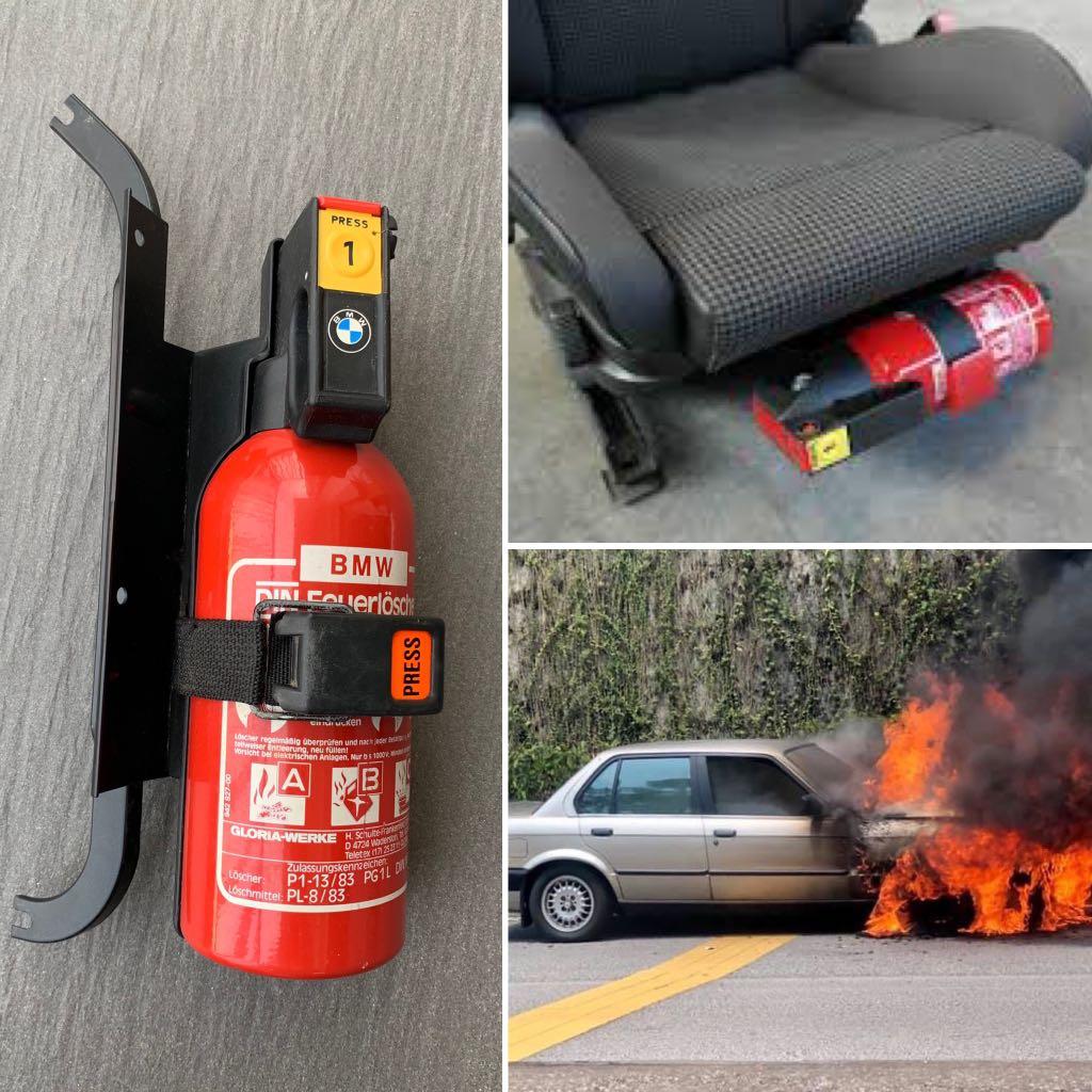 BMW E30 Original Fire Extinguisher with seat bracket (NOS, rare), Auto