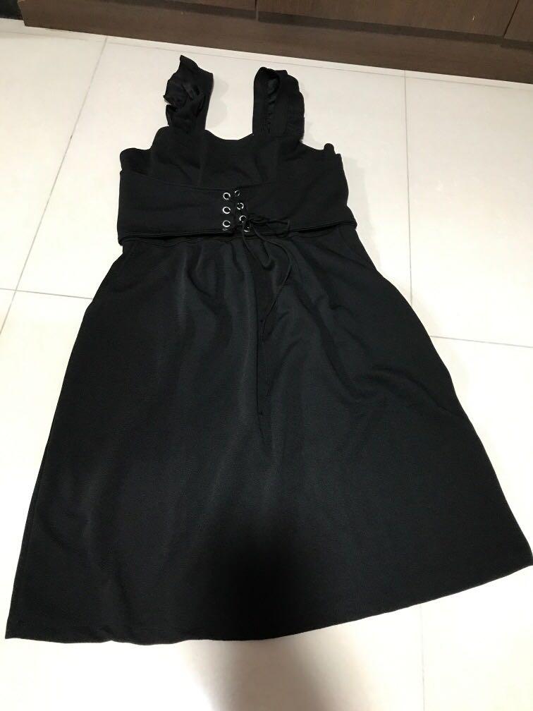 black corset dress plus size