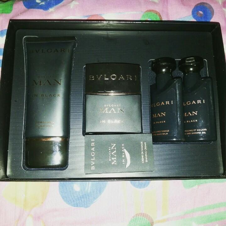 Bvlgari Men Black Brand New Authentic Set contains 30ML perfume,Shampoo & Shower  Gel, Shaving cream and After Shave Balm ., Beauty & Personal Care,  Fragrance & Deodorants on Carousell