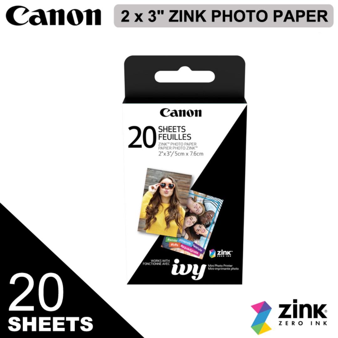 Canon Zink Photo Paper Pack Zp 2030 20 Sheets Photography Camera Accessories Others On Carousell