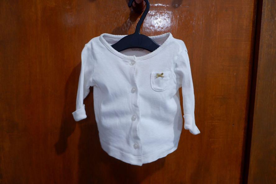 carter's white cardigan