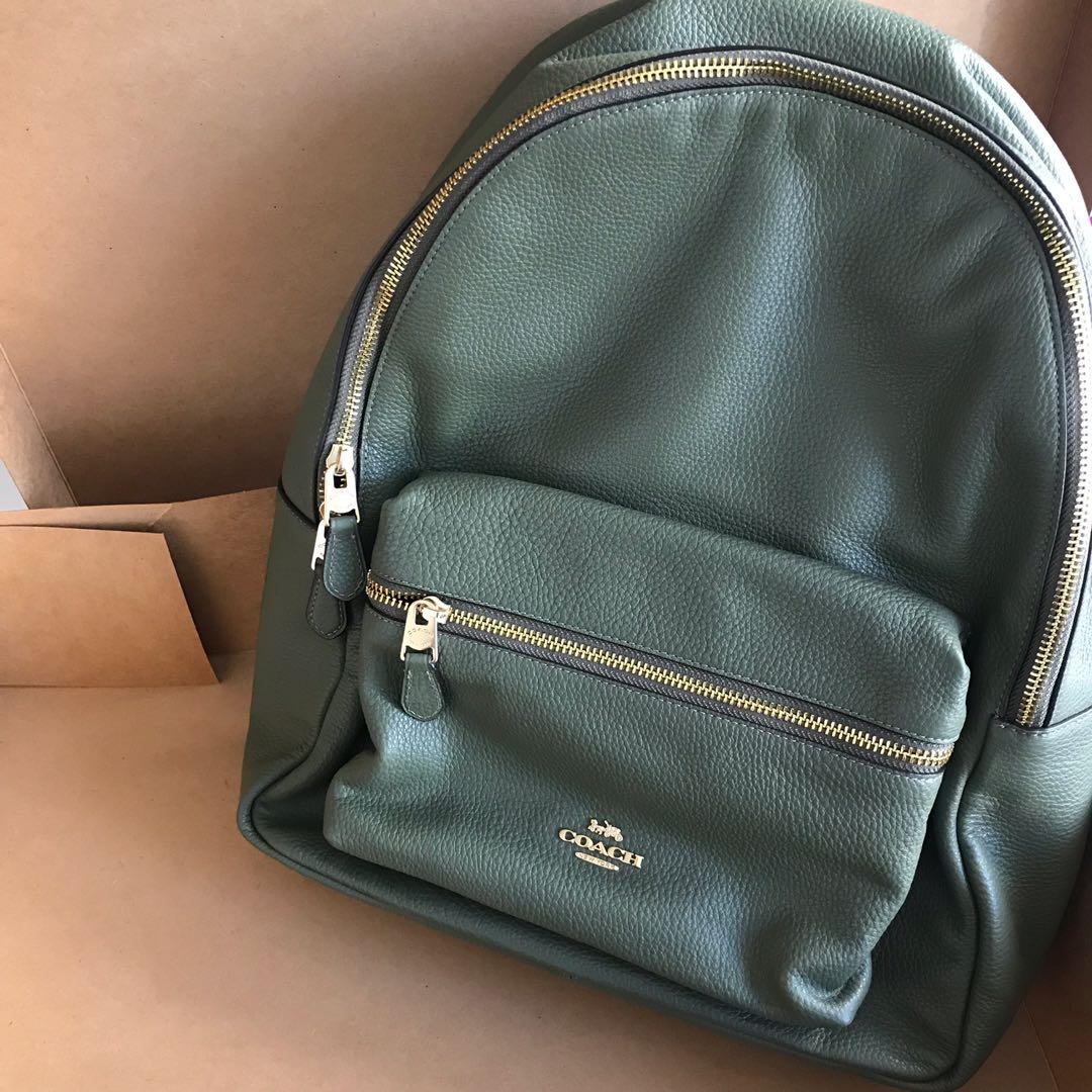 Coach charlie cheap pebble leather backpack
