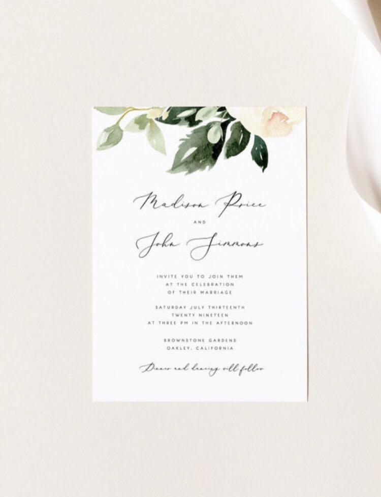 Floral Blush Wedding Invitation Template Design Craft Art Prints On Carousell