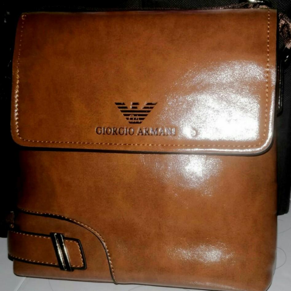 giorgio armani leather bag