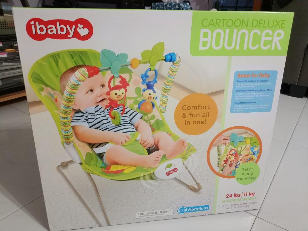 baby cartoon deluxe bouncer