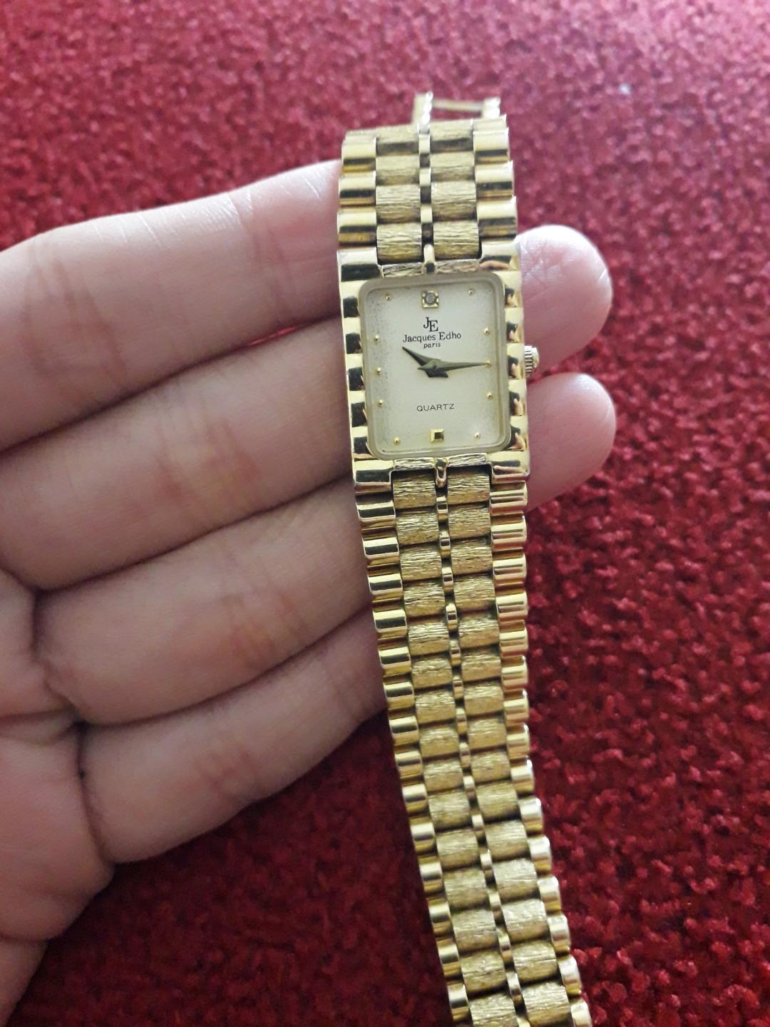 Jacques edho 18k gold plated watch sale