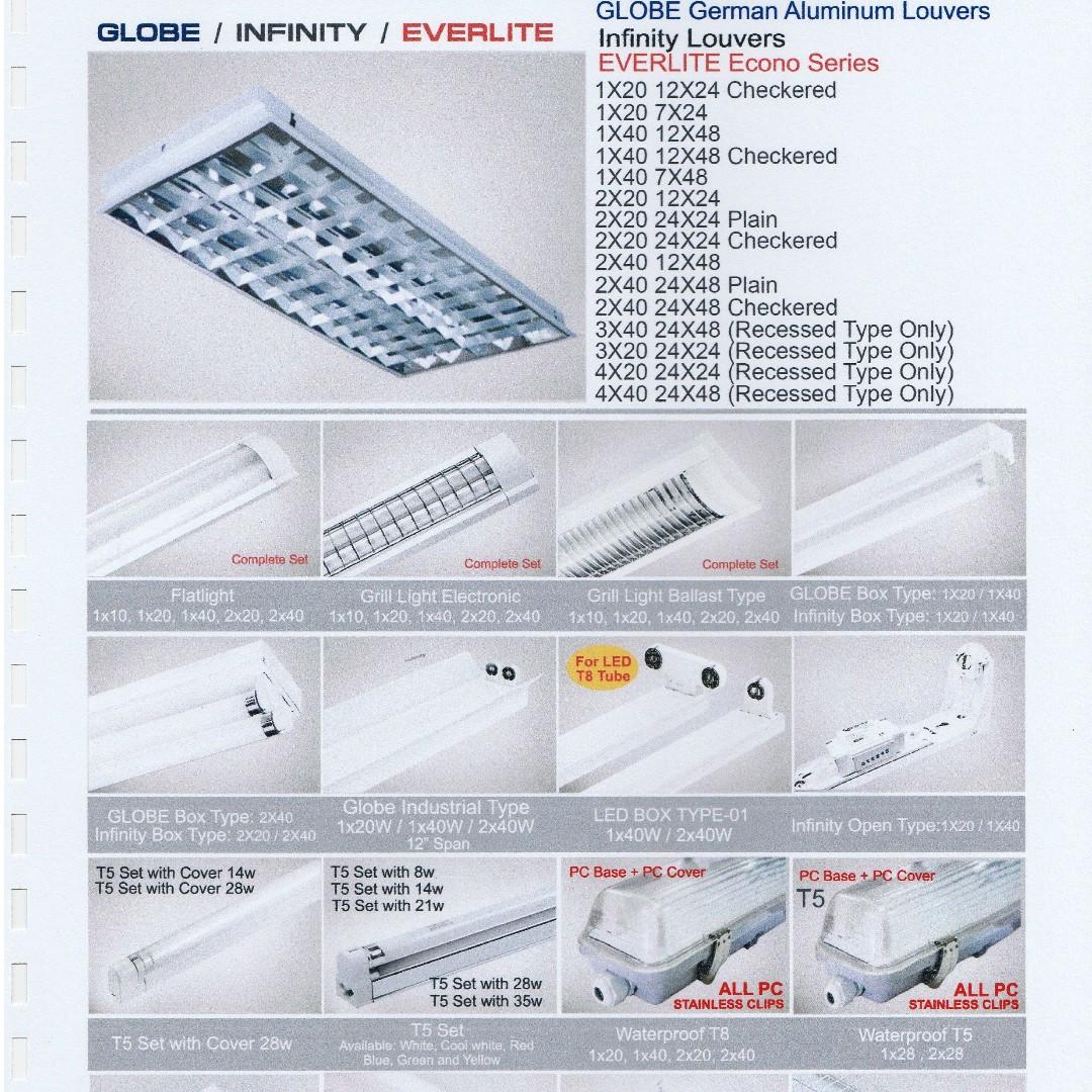 Led T8 Light Fixture Louver Grille 4ft 2ft Ceiling Surface