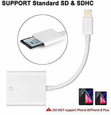 For Apple Lightning To Sd Card Camera Reader Tail Adapter Iphone Ipad