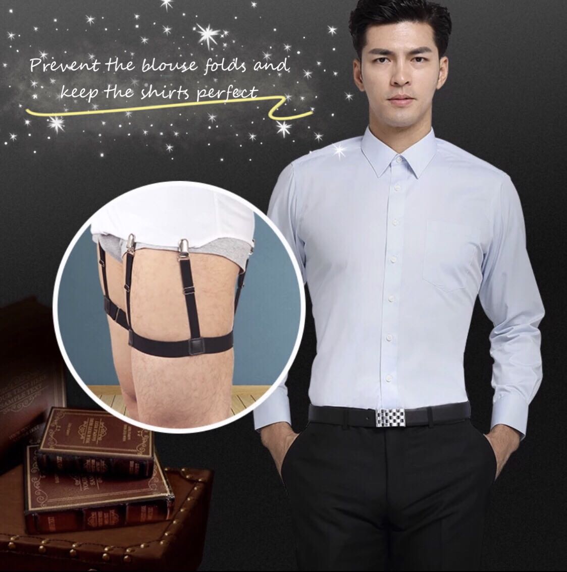 male garter belt for dress shirt