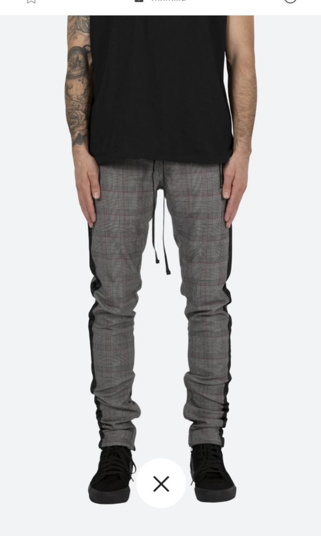 MNML Plaid Track Pants Men s Fashion Bottoms Trousers on Carousell