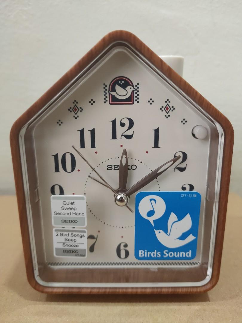 NEW* Seiko Vintage Alarm Clock with Bird Voices Light Brown, Furniture &  Home Living, Home Decor, Clocks on Carousell
